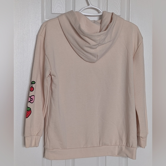 NWOT Hello Kitty Girls Cream Hoodie/Sweatshirt With Front & Left Arm Graphics - Picture 9 of 13